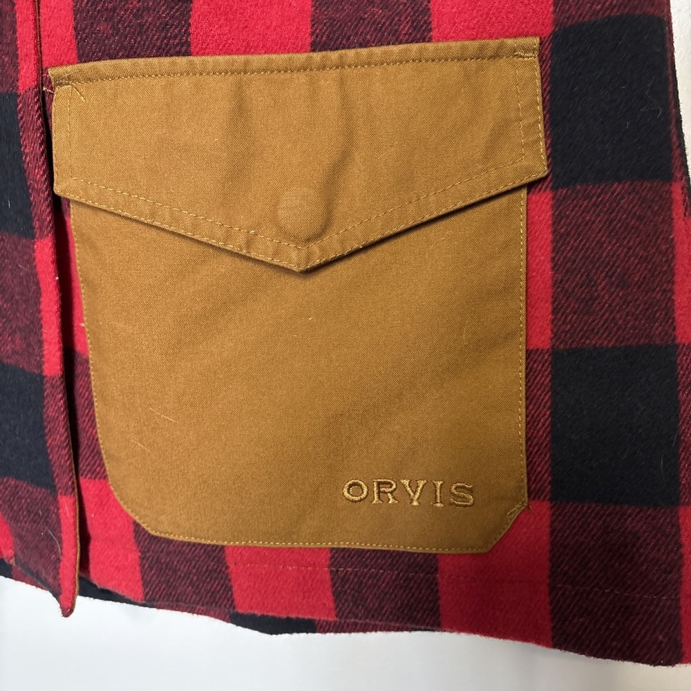 Orvis Field Fresh Women's Wool Vest Buffalo Plaid Winter Layering Cabin Medium - Picture 4 of 6